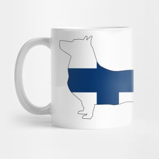 Swedish Vallhund Finland Flag Filled Mug